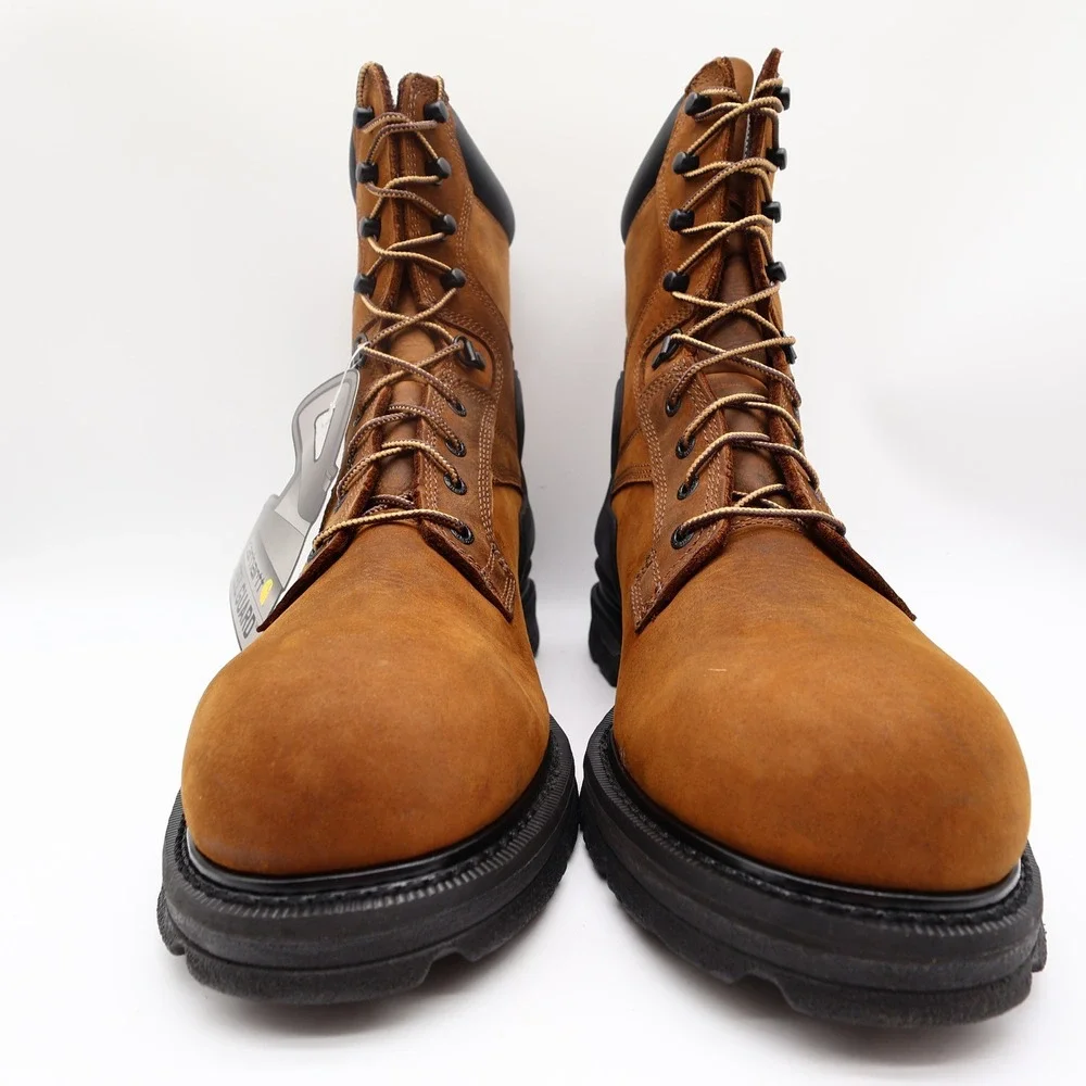Carhartt CMW8100 8-Inch Waterproof Work Boot Mens 11 Brown Leather EH New